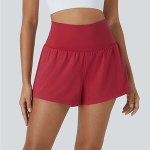 HALARA Women's High-Waisted Red Shorts